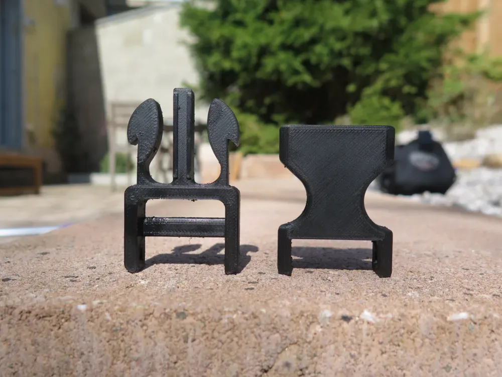 Hebilla de reparación en campo de 25 mm para impresión 3D, vista 1