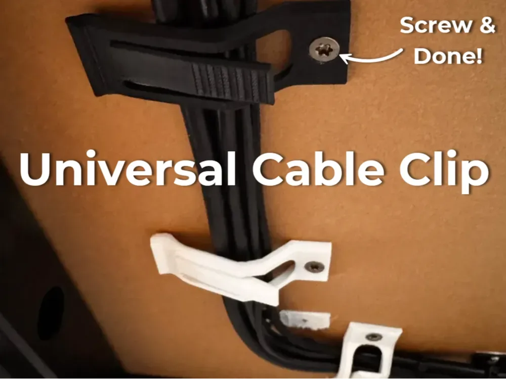 Clip universal para cables para impresión 3D, vista 1