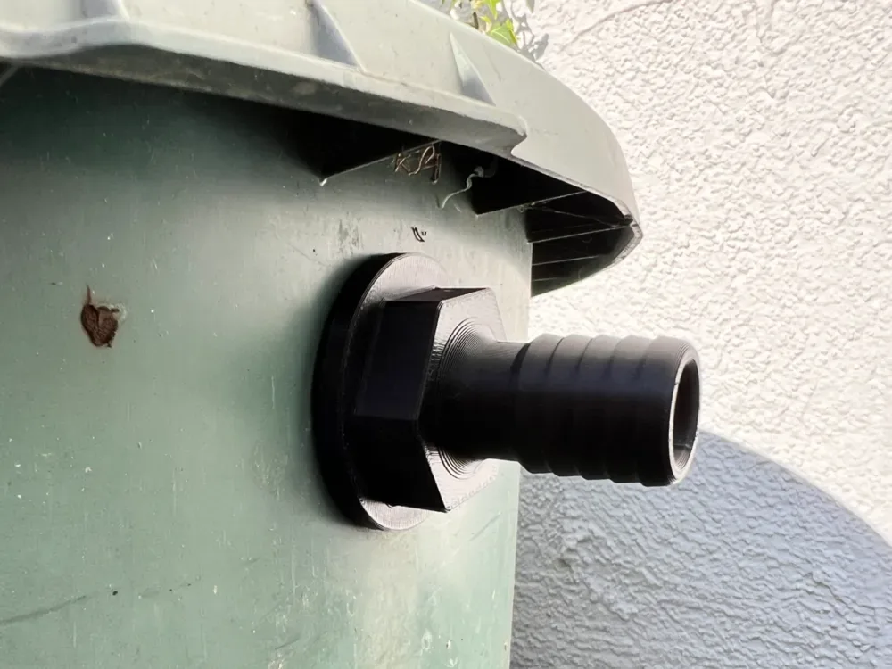 D30 Conexión barril de agua 3 · 4" D19 1" D25 Regen para impresión 3D, vista 1