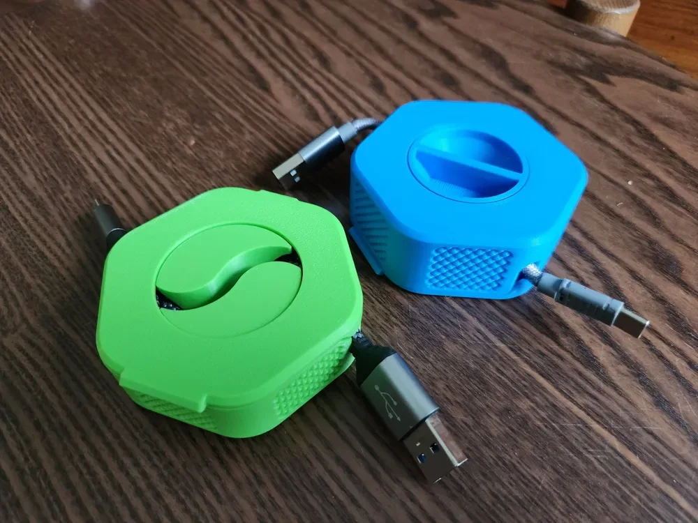Organizador · Enrollador de cables portátil para impresión 3D, vista 2