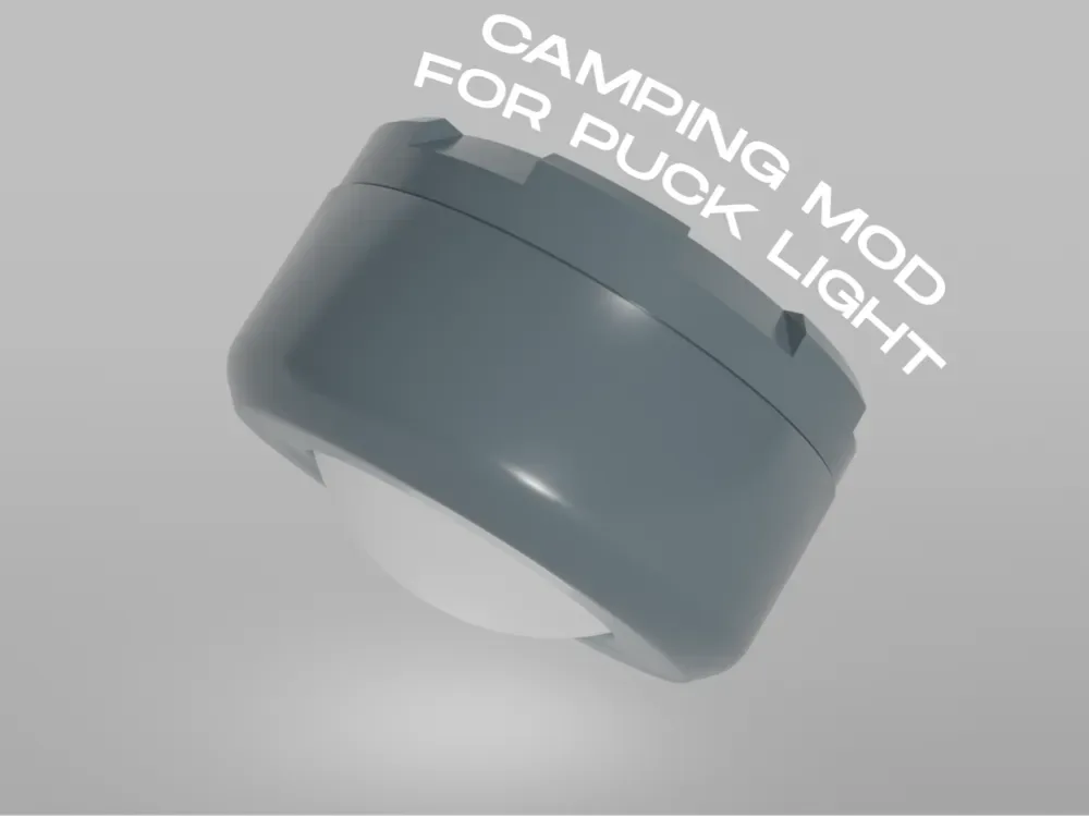 Adaptador de suspensión de luz Puck para acampar para impresión 3D, vista 1