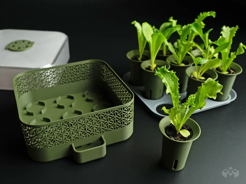 Iniciador de semillas con riego automático y kit de cultivo modular, vista 2