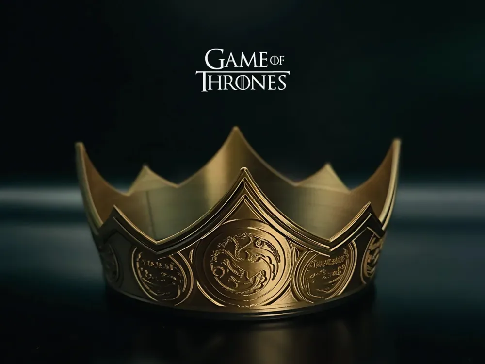 Corona y organizador de la Casa Targaryen, vista 1