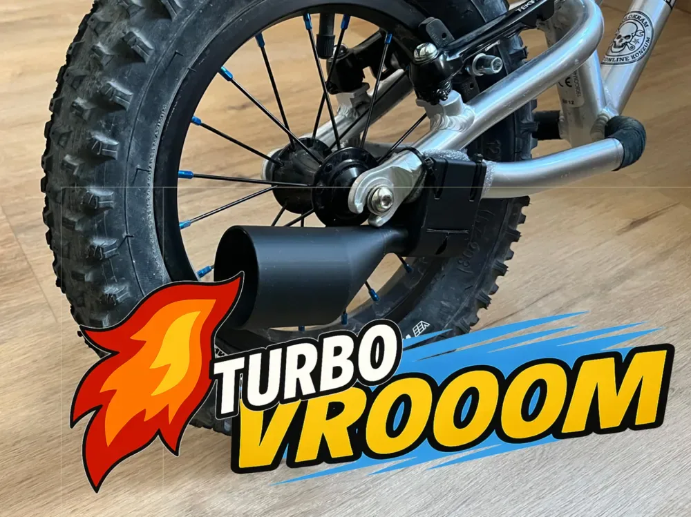 Tubo de escape turbo para bicicleta infantil, vista 1