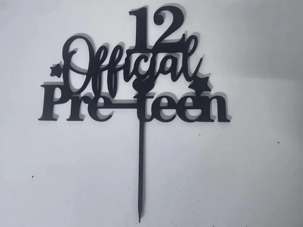 12 adornos oficiales para tarta preadolescente, vista 1