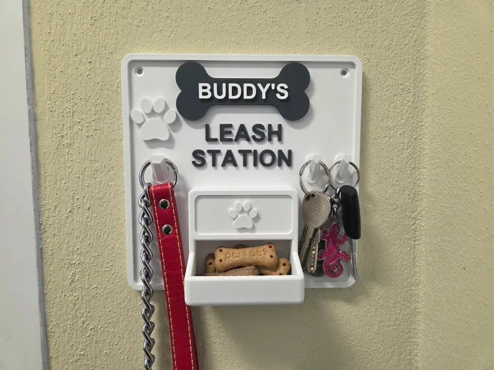 Soporte personalizado para llaves/golosinas/bolsas de LeashStation para perros, vista 1