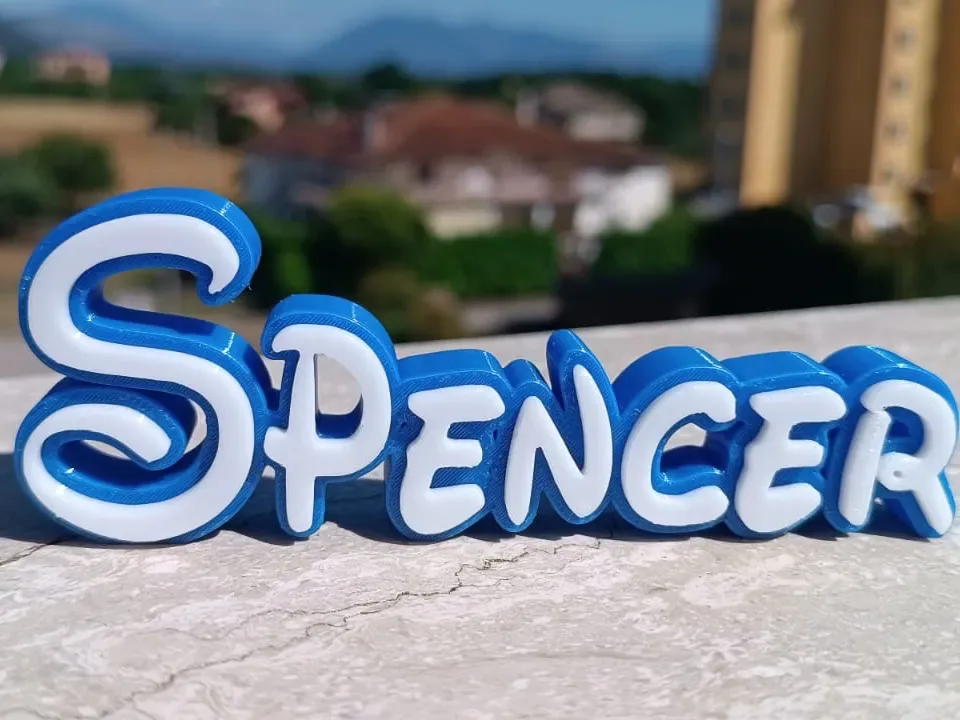 Spencer Disney Nombre Signo Decorar Habitación Niño Nacimiento, vista 1