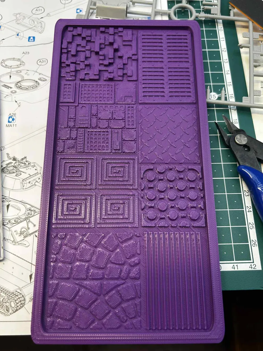Paleta de texturas de pincel seco, vista 3