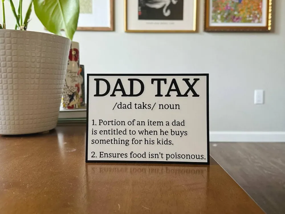 Signo de impuestos de papá, vista 1