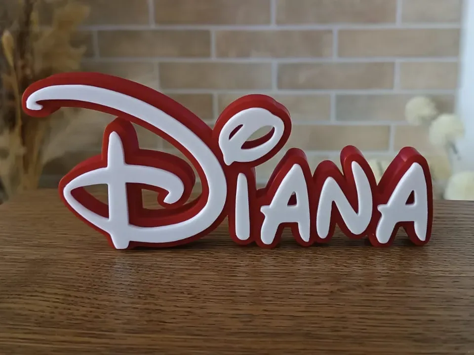 Diana Disney Nombre Signo Decorar Habitación Niño Nacimiento, vista 1