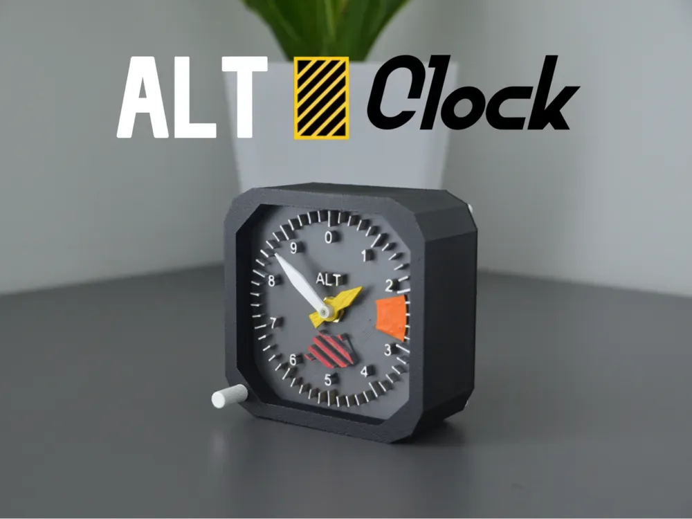 Reloj de escritorio con altímetro, vista 1