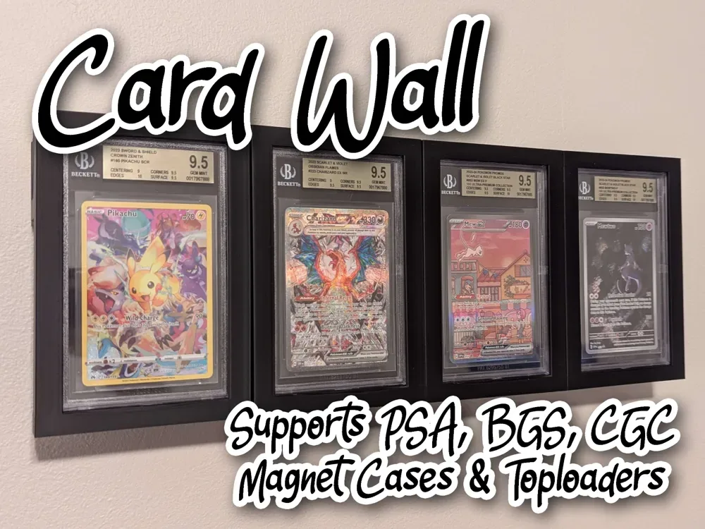 Pared de tarjeta: montaje de tarjeta modular PSA, BGS, CGC y más para impresión 3D, vista 1