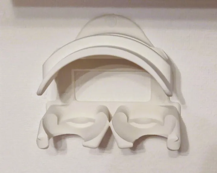 Soporte de pared Quest 3 (auriculares + controladores) para impresión 3D, vista 1