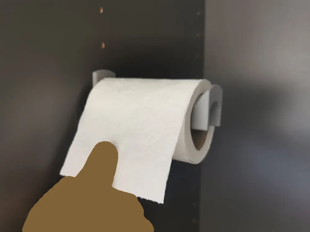 Portarrollos de papel higiénico para impresión 3D, vista 1