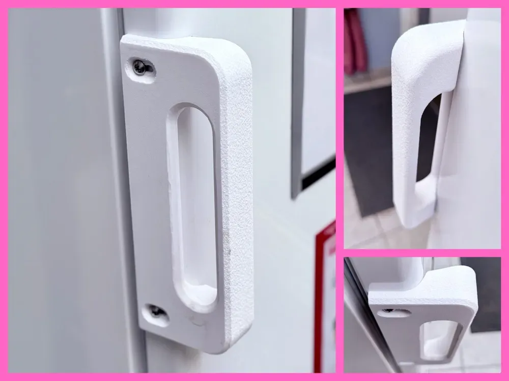Mango de refrigerador sobrediseñado, sobrevivirá al refrigerador para impresión 3D, vista 1