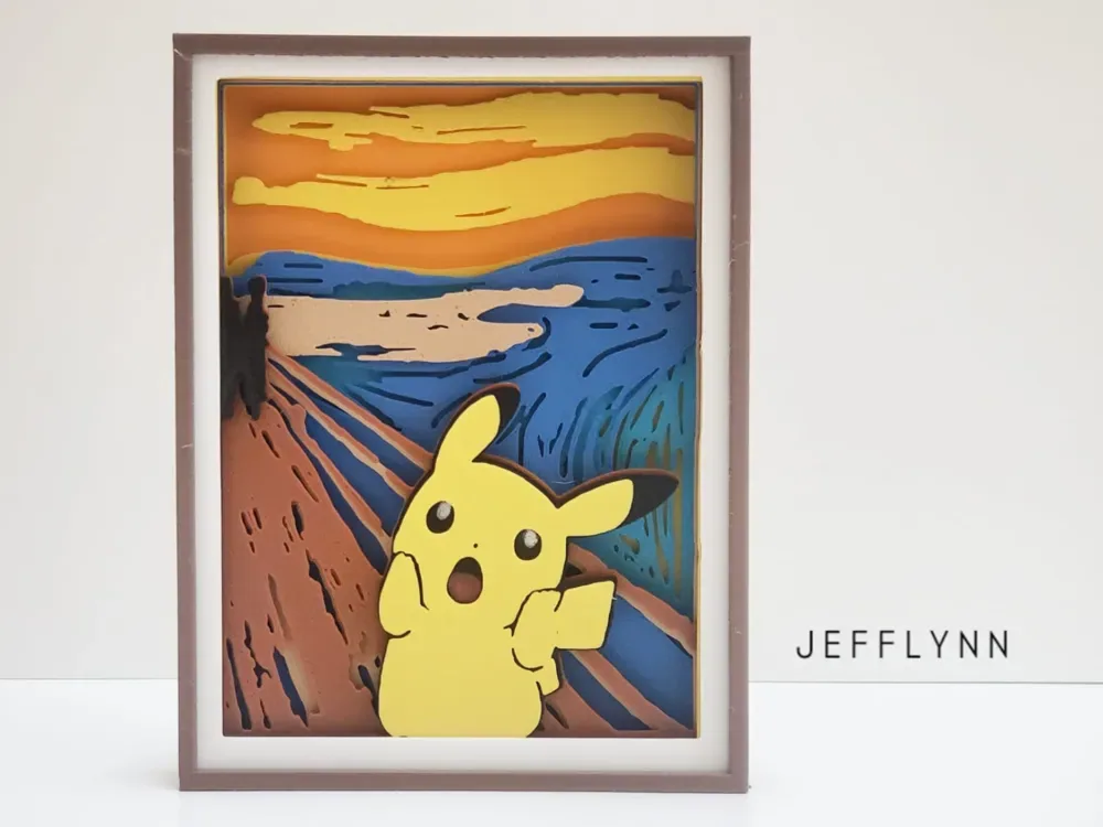 Cuadro Pikachu en El Grito - Shadow Box, vista 1