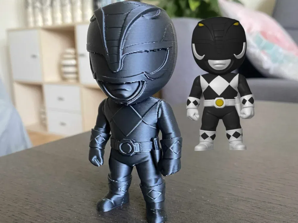 Estilo Chibi Power Ranger negro, vista 1