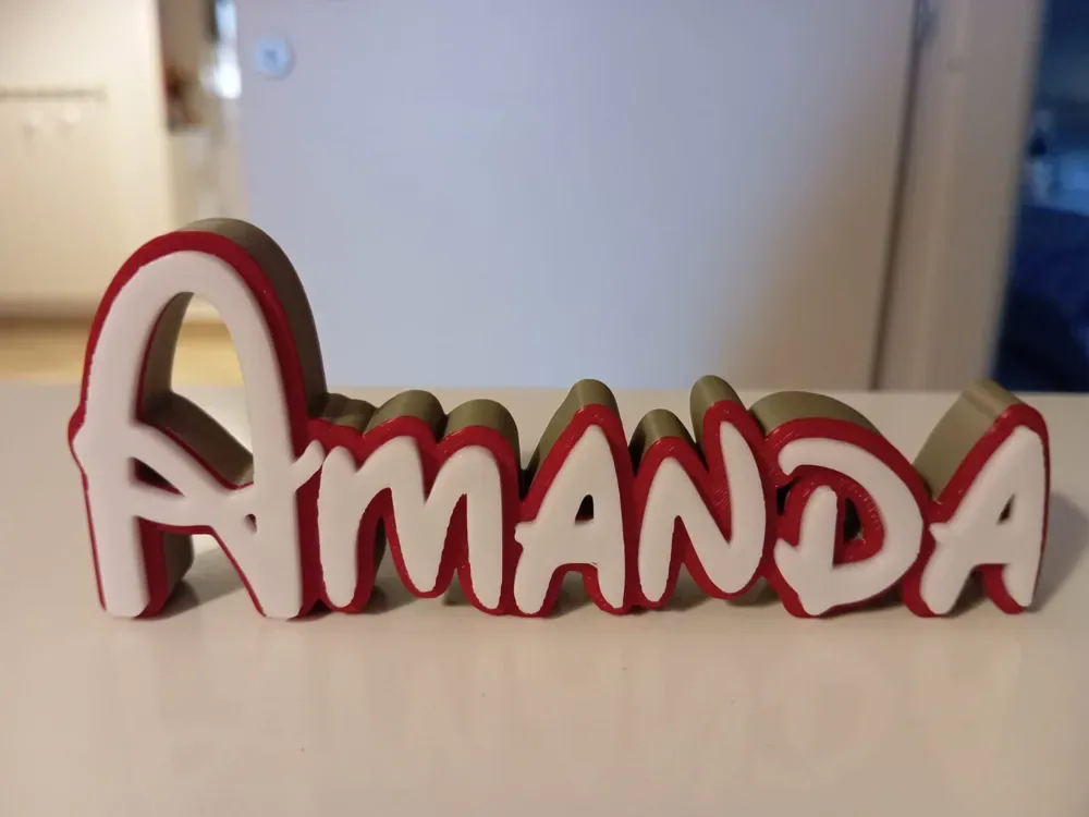 Amanda Disney Nombre Signo Adorno Habitación Niño Nacimiento, vista 1