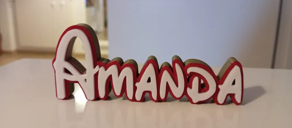 Amanda Disney Nombre Signo Adorno Habitación Niño Nacimiento, vista 2