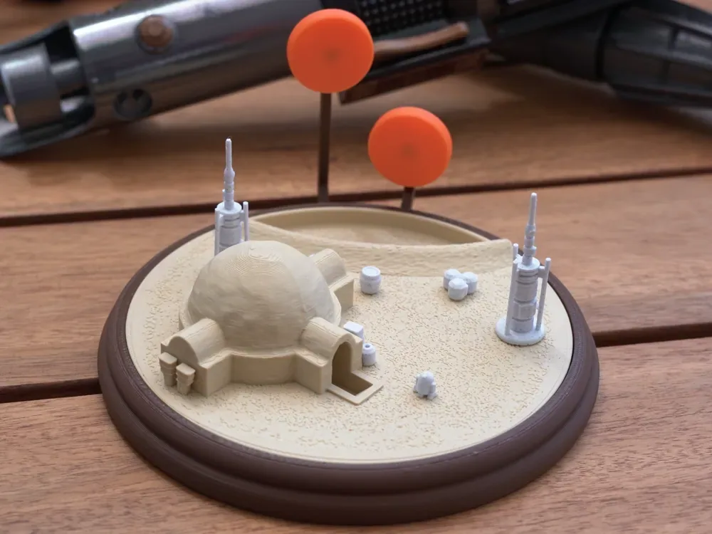Diorama de Star Wars - La casa de Luke en Tatooine, vista 1