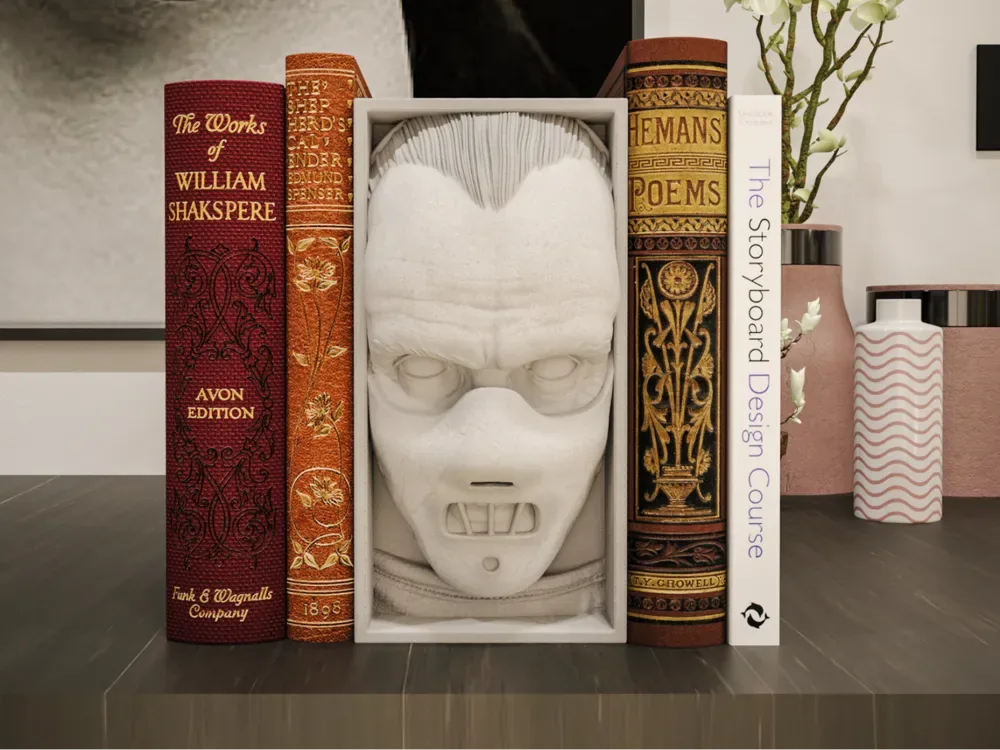 Hannibal Lecter Rincón de libros y soporte de pared, vista 1