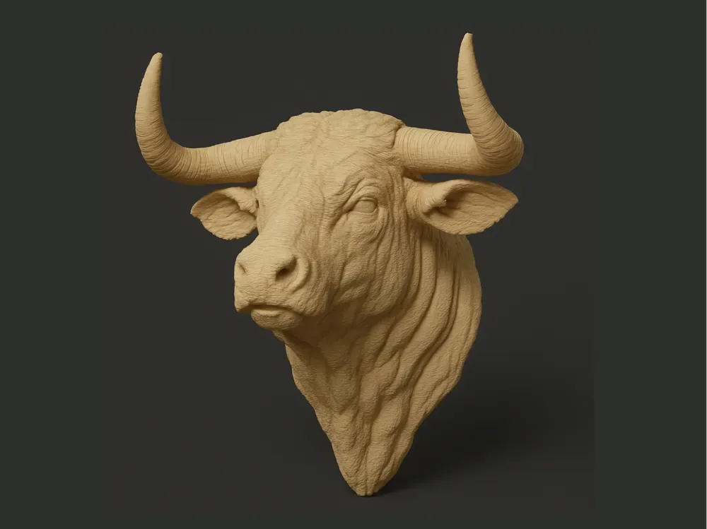 Cabeza de toro, vista 1