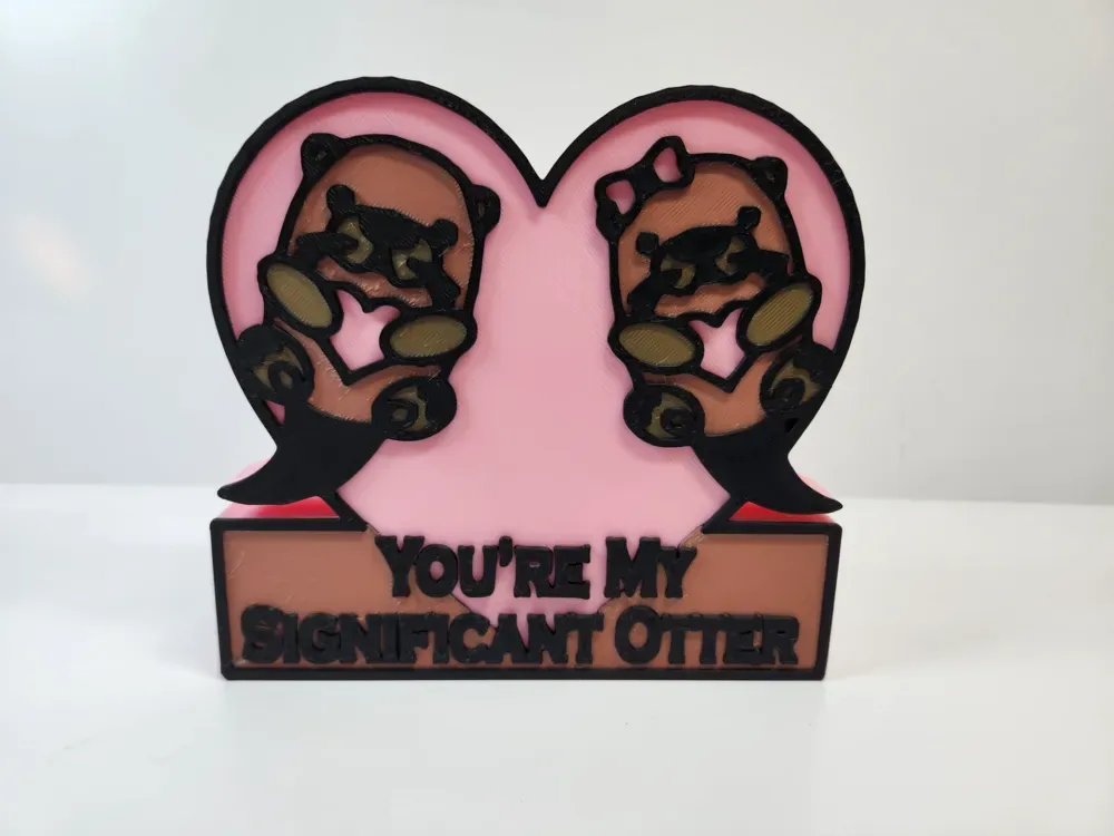 Importante conjunto de San Valentín de nutria, vista 3