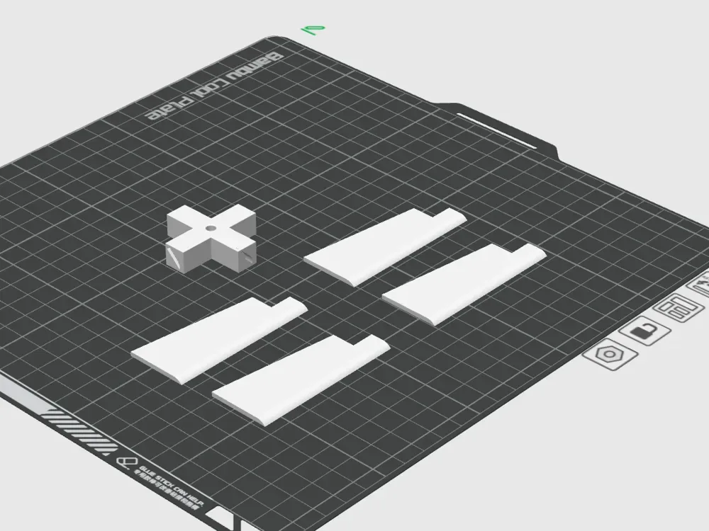 Pala completa para molino de viento de jardín. para impresión 3D, vista 1