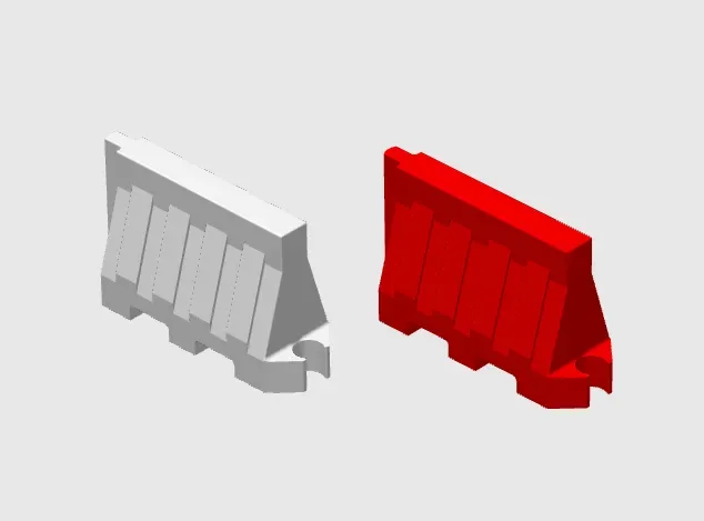 Bloque separador de carreteras de plástico - juguete para niños para impresión 3D, vista 2