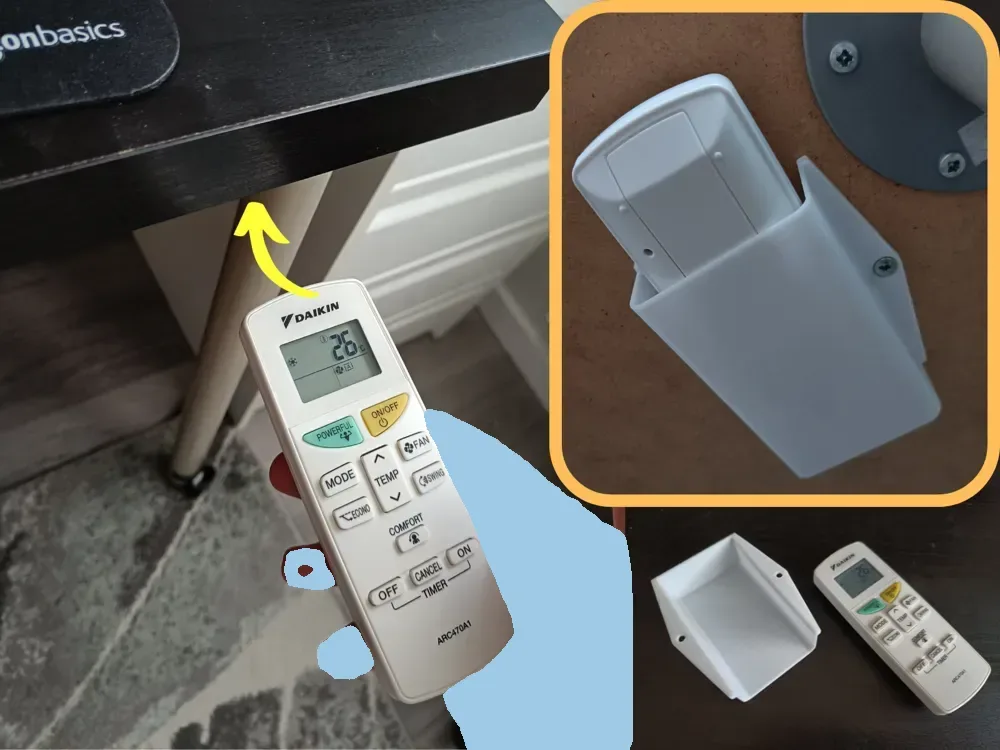 Soporte del controlador de CA oculto para impresión 3D, vista 1