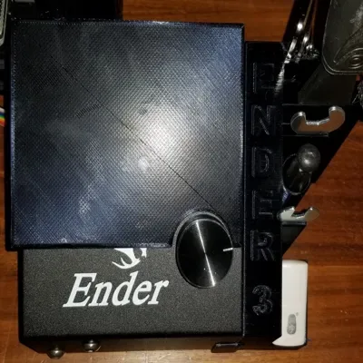 Cubierta de pantalla Ender 3 con carrito de herramientas para impresión 3D, vista 1