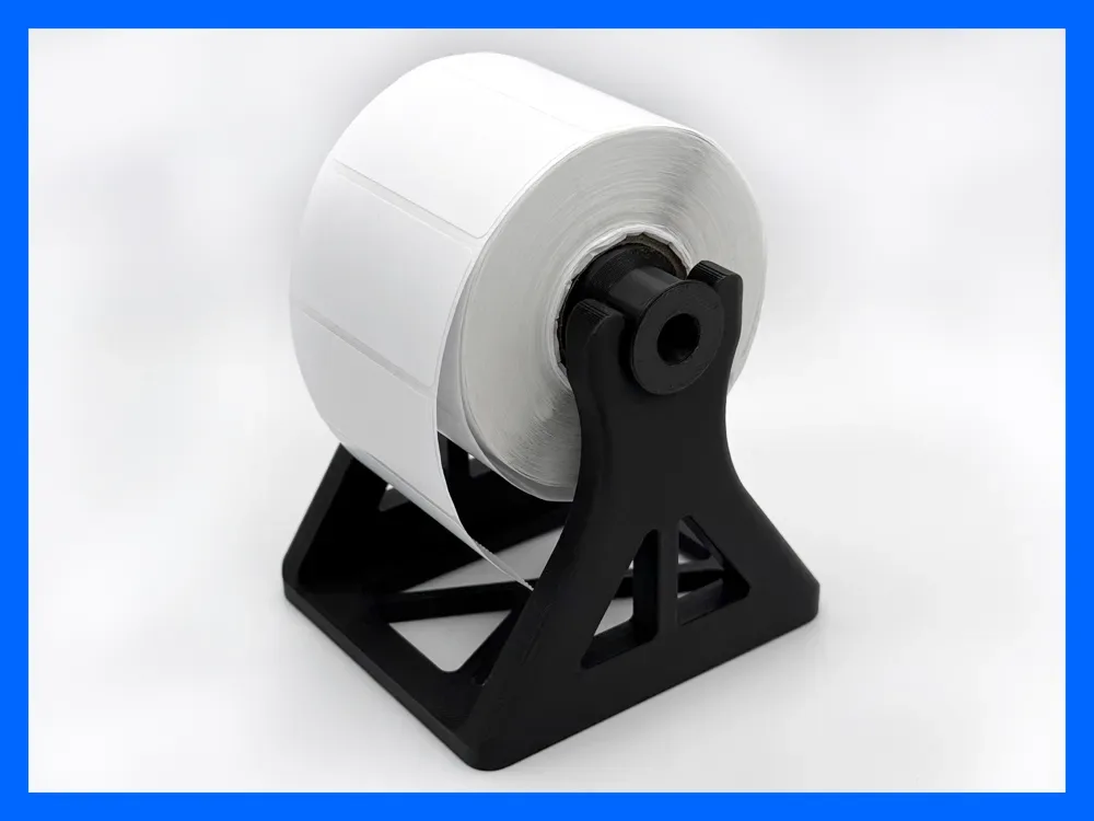 Portacarretes de etiquetas - Personalizable · Paramétrico para impresión 3D, vista 1