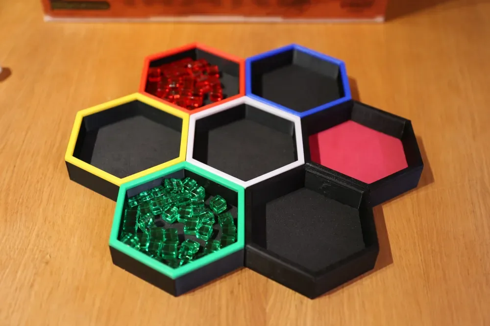 Bandejas Magnéticas para Fichas de Juegos de Mesa para impresión 3D, vista 3