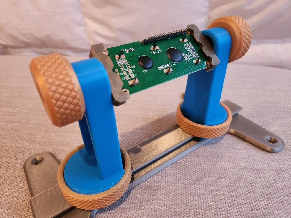 Herramienta de soporte de PCB ajustable para impresión 3D, vista 1