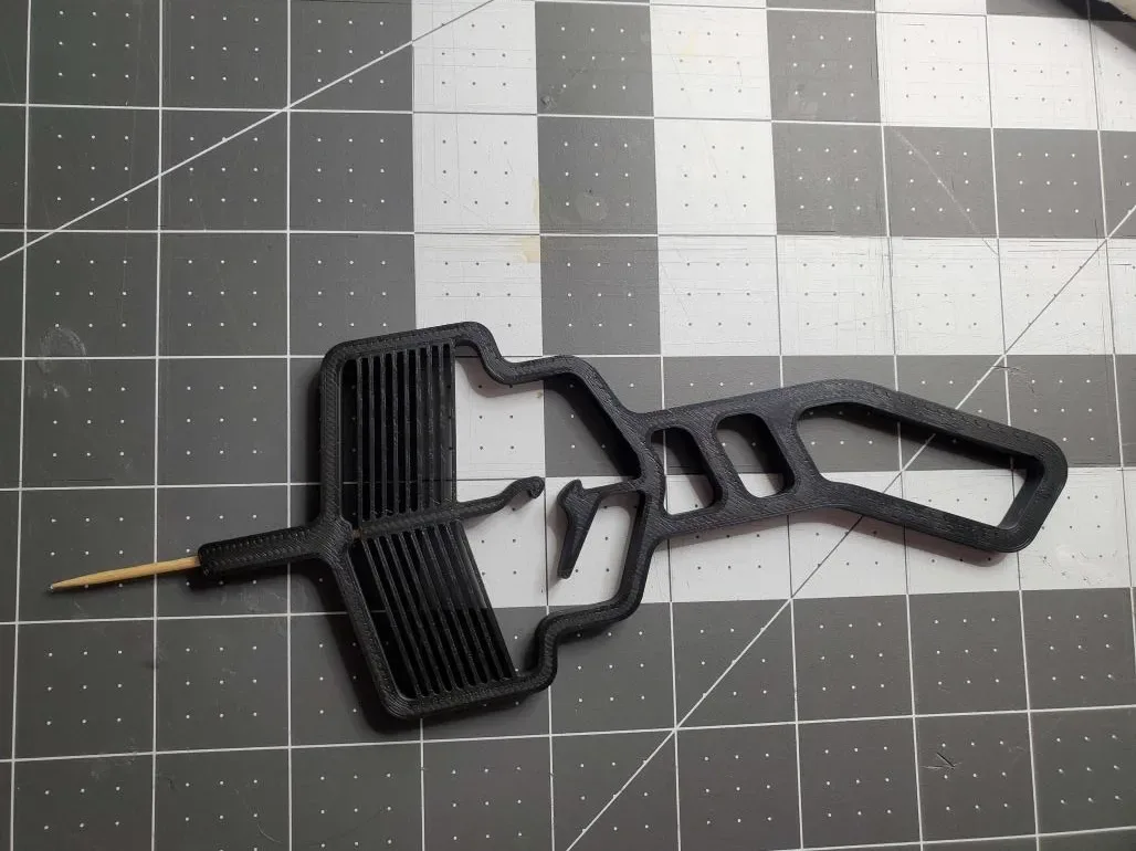 Pistola para palillos de dientes (mecanismo compatible) para impresión 3D, vista 3