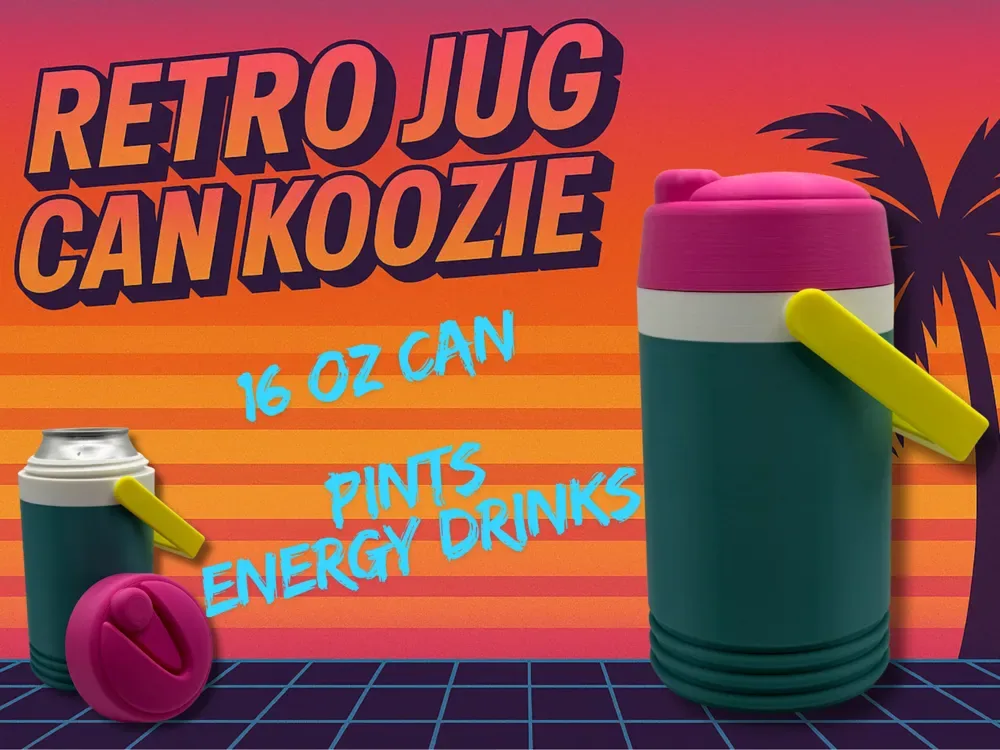 Lata de jarra retro Koozie, tamaño de lata de 16 oz - Pints ​​Monster, vista 1