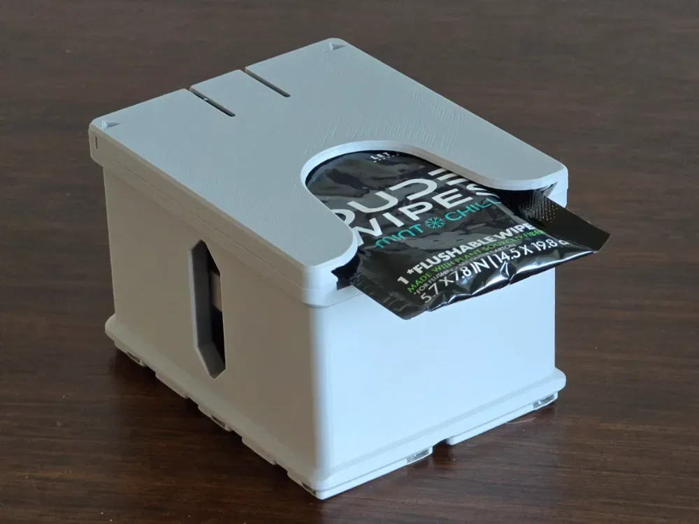 Dispensador de toallitas tipo Gridfinity, vista 1