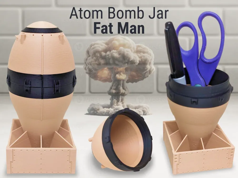 Tarro de bomba atómica | Hombre gordo | Parte superior fácil de atornillar., vista 1