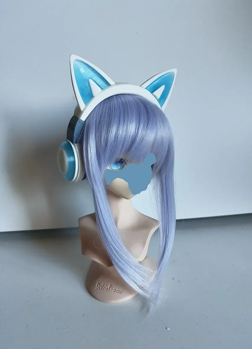 Auriculares muñeca lisos y Orejas de Gato (piezas), vista 2