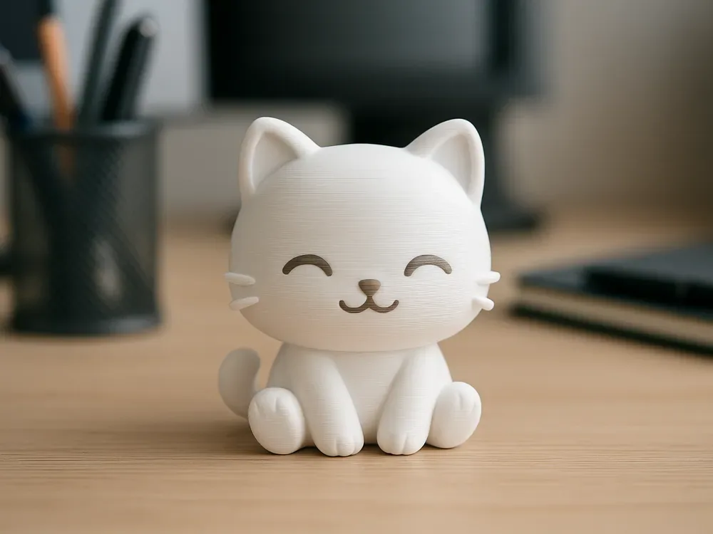 Linda figura de gato Chibi Kawaii, vista 1