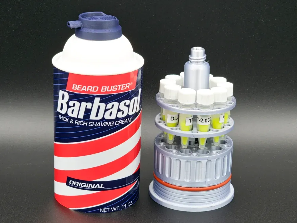 Lata criogénica Barbasol de Jurassic Park, vista 1