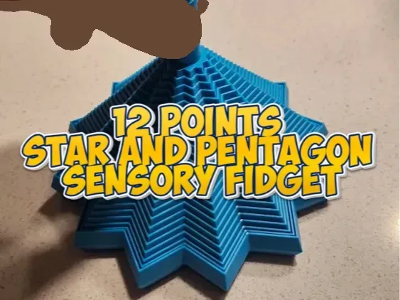 2 por 1 Estrella y pentágono Fidget sensorial, vista 1