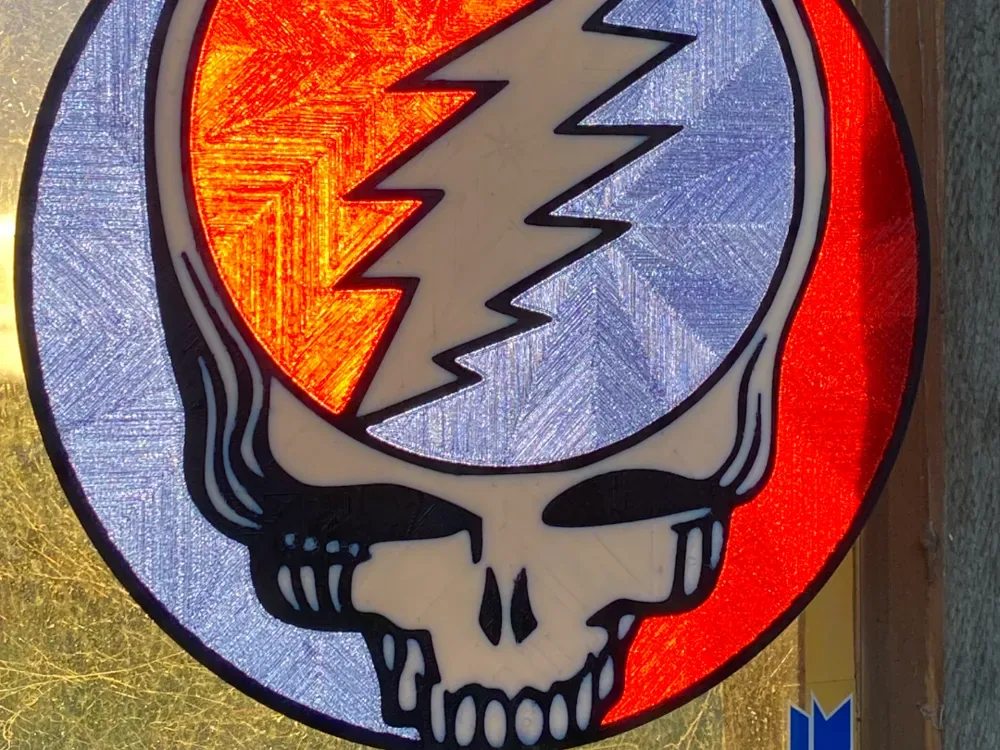Vidrieras de Grateful Dead Stealie, vista 1