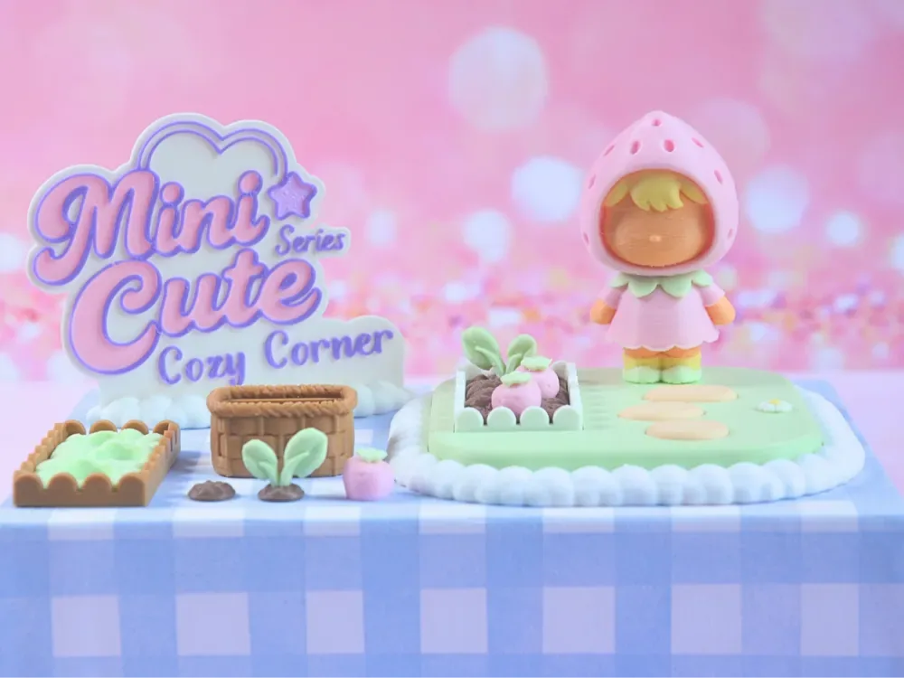Mini rincón lindo y acogedor n.° 1 – Jardín de fresas, vista 1