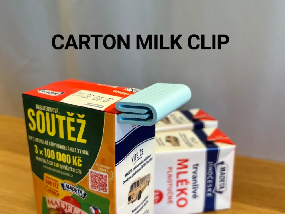 Clip de leche de cartón, vista 1