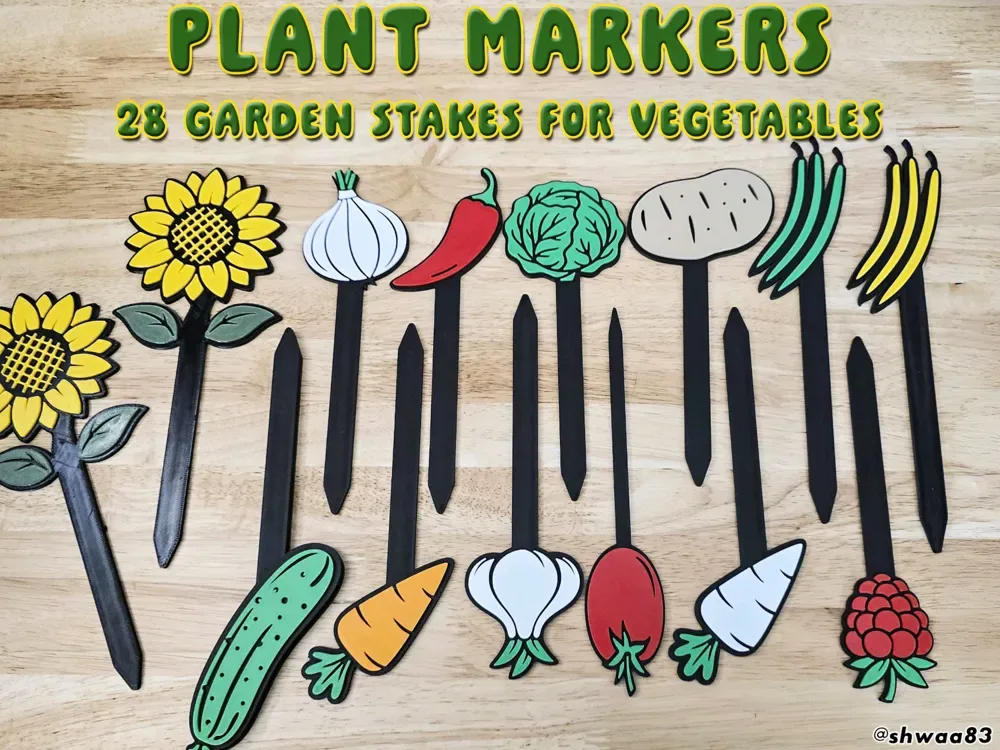 Marcadores de plantas - Estacas de jardín de frutas y verduras, vista 1