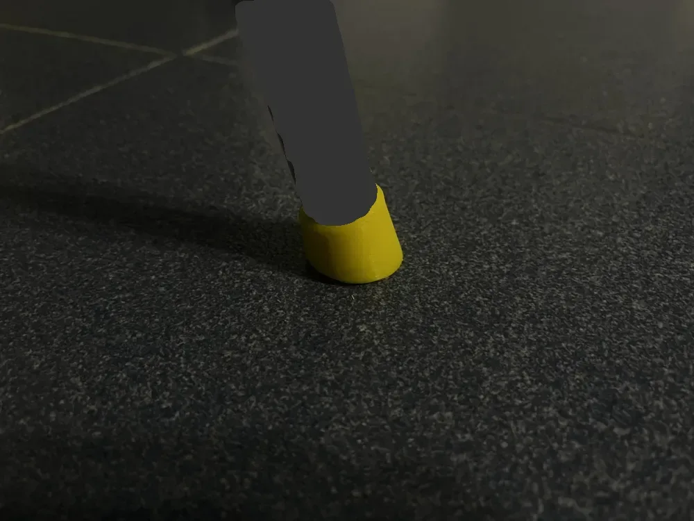 Nuevo pie de goma para silla (paramétrico) para impresión 3D, vista 2