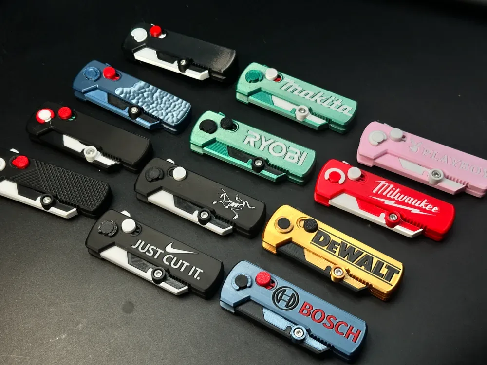 Mini navaja multiusos plegable de 22 estilos con botón de bloqueo para impresión 3D, vista 1