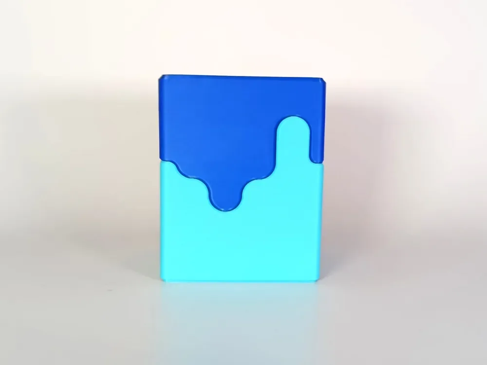 Caja de cubierta "Goteo grueso" · 100 cartas · Caso MTG para impresión 3D, vista 3