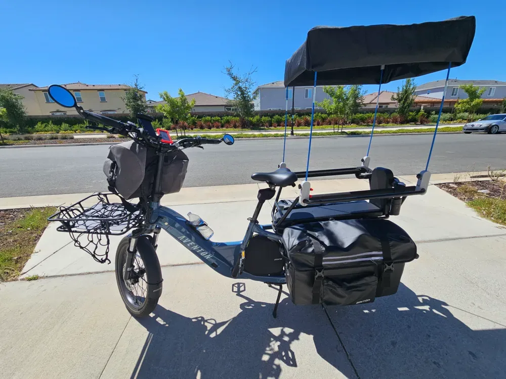 Aventon Abound Cargo Bike Funda para sol / lluvia DIY, vista 1